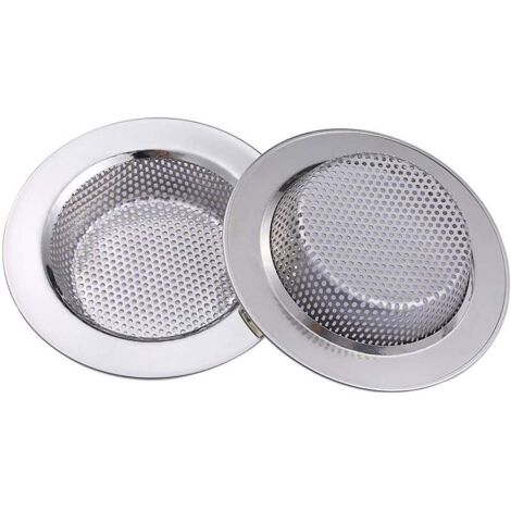 2Pcs Filtre évier Cuisine, Filtre à évier en Acier Inoxydable, Grille pour evier Cuisine, Plus épais, diamètre extérieur 112 mm / 4,4 (1/5)