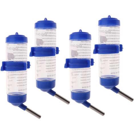 4x distributeur d'eau suspendu pour bouteille d'eau potable pour petits animaux (1/5)