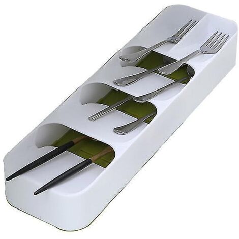 Boîte de rangement hot spoon de tiroir de couverts avec compartiment de plateau (1/5)