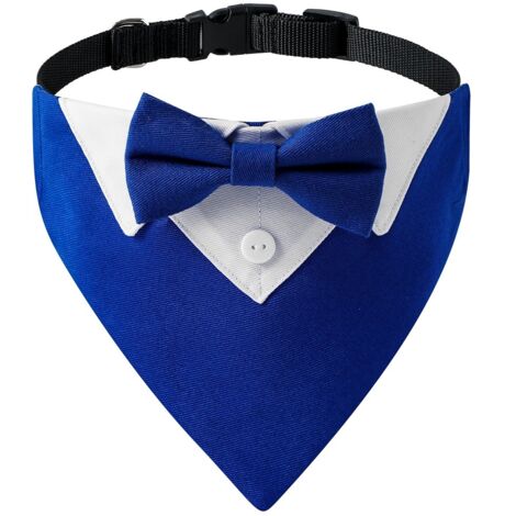 Collier de chien avec nœud papillon et bandana pour mariage(L) (1/5)