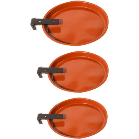 3 PCS Abreuvoir Oiseaux,Mangeoire pour Oiseaux Exterieur Et Bain d'oiseaux,Abreuvoir pour Oiseaux Balcon,Distributeur Nourriture pour Oiseaux Sauvages,Baignoire à Oiseaux, (Brun) (1/5)