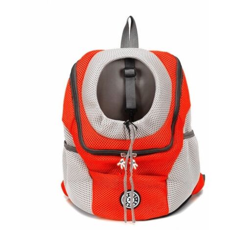 Sac à dos pour chien, transporteur pour animaux de compagnie portable et confortable, sac de transport pour animaux de compagnie pour le vélo, la randonnée, les voyages, le shopping (S, rouge),, Ensol