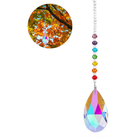 Pendentifs en cristal pour fenêtres, ornements arc-en-ciel, tentures de fenêtre en cristal, prismes en boule de verre, Ensoleillé (1/5)