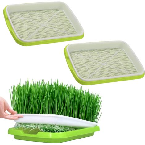 Plateau de germination des graines Plateaux de germination des semis Plateau de démarrage des graines Plateau de germination des graines Plateau de germination Sprouts Pack de 2 (1/5)