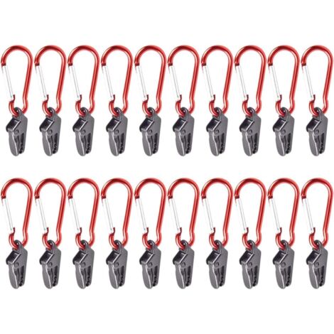 Pinces pour auvent de bâche, 20 pinces pour bâche porte-gants avec pince en plastique pince pour auvent tente coupe-vent pince instantanée (1/5)