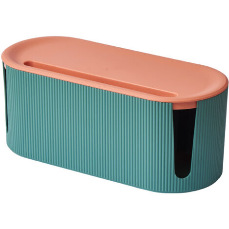 Boîtes de câbles design - Gestion des câbles - Boîtes de rangement pour barrettes d'alimentation(vert citron) (1/5)