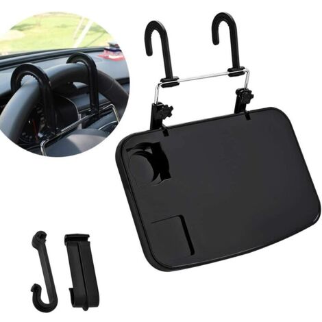 Support Table Pliable pour Ordinateur, Plateau Voiture avec Plateau pour Voyage Tasse, Boire et Travailler en Voiture (1/5)
