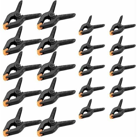 Jeu de 20 Pince à Ressort, Bricolage Outillage Serre-joints, Pinces Clips Clamps de Préhension pour Bois Atelier Photographie - 2 Pouces / 3 Pouces (1/5)
