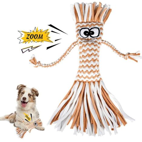 Jouets couineurs pour chiots - Jouets interactifs pour chiens doux pour l'ennui, petits jouets à mâcher pour le nettoyage des dents, jouets d'entraînement pour petits chiens de taille moyenne, meilleu (1/5)