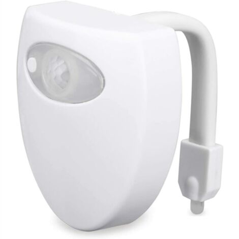 LED pour toilettes avec capteur de couleur changeante 16 couleurs étanche et fonctionne avec piles (1/5)