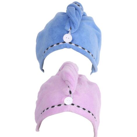 Serviettes de sechage pour cheveux a sechage rapide en microfibre douce, Violet bleu profond et leger, Ensoleillé (1/5)