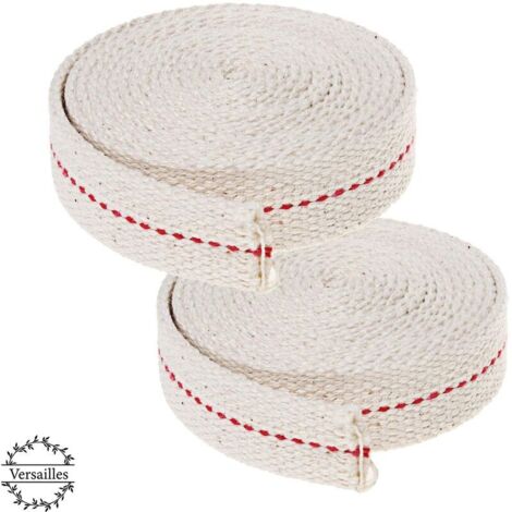 4 Mètres Coton Mèche de Lampe, Mèches de Rechange Lanterne Mèches Pour Brûleurs Lampes à Huile ( Blanc )-Lot de 4 - Versailles (1/5)