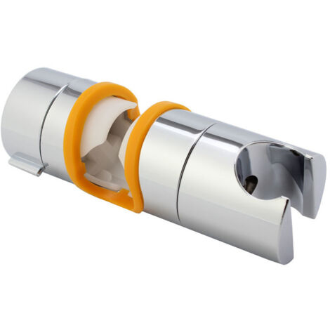Curseur barre de douche Support de Douche 18-25mm ABS Réglable Main de Remplacement Douche Ferroviaire Head Curseur Clamp Support Bracket Chromée,pour Salle de BainCurseur barre de douch(jaune) (1/5)
