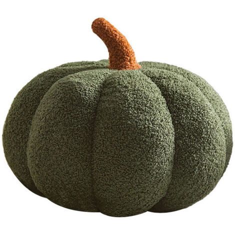 Coussin citrouille d'Halloween, décoration créative, coussin de canapé, décoration de la maison, 20 cm, vert (1/5)