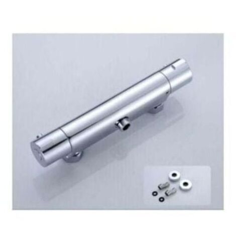 Mitigeur Thermostatique Mitigeur Thermo Statique Douche Robinet de Douche Mitigeur Thermostatique,Avec Serrure de SéCurité 38 ℃ Thermostatique Douche en Laiton,Chrome (1/5)