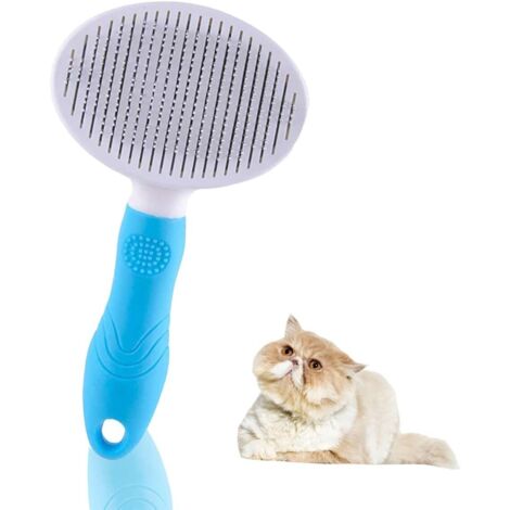 EnsoleilléBrosse Chiens et Chats Peigne de Toilettage Auto-nettoyante Brosse épilation Peigne de Massage pour Chats Brosse Anti Poils Animaux pour Animaux de Compagnie de Massage, Peignage, Épilation, (1/5)