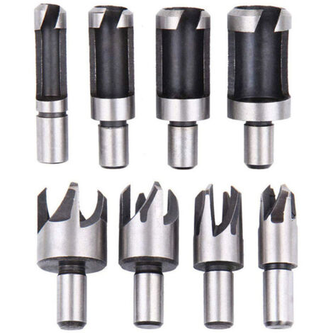 8pcs Fraise à Bouchonner Bois Outil de Coupe Bois Mèches Plug Cutter Perceuse Ensemble pour Travail du Bois 6mm /10mm/13mm/16mm, Versailles (1/5)