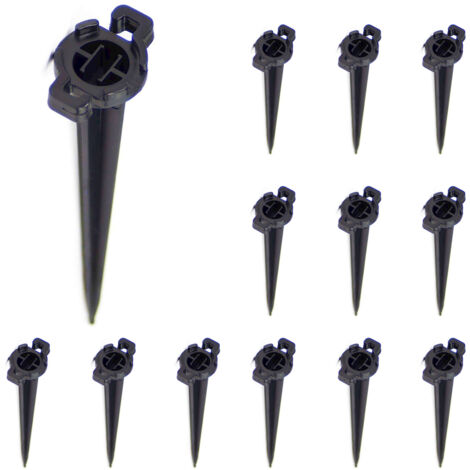 13pcs 4.5in Ground Nail Insert Plastic Garden Lawn Garden Pack (1/5)