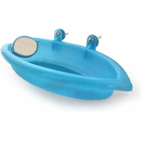 Baignoire à perroquets avec miroir pour animaux de compagnie, accessoires de cage à oiseaux, miroir de bain, boîte de douche, cage à oiseaux, jouet (1/5)