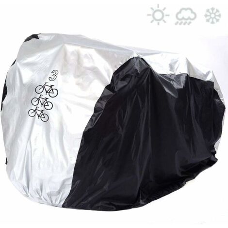 Housse de vélo pour 3 vélos - Étanche - Résistante à la poussière - Protection UV, Ensoleillé (1/5)
