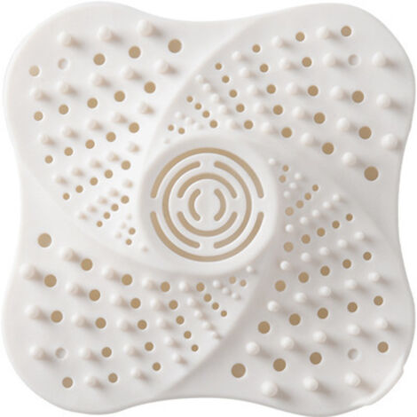2 filtres de douche, filtre de vidange de sol, bouchon de douche anti-colmatage, bouchon de salle de bain, outil de bouchon de vidange de toilette(Blanc) (1/5)