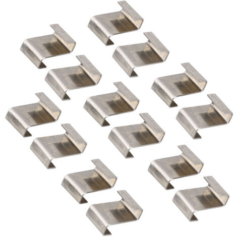 Acier Inoxydable Serre Verre vitre S chevauchement Clips de Fixation Durable Cadre de Verre Cadre de Fixation Pince pour Serre Verre Fixation de Remplacement,30pcs