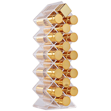 Boîte de rangement pour rouge à lèvres, présentoir tour pour brillant à lèvres, boîte de rangement transparente pour rouge à lèvres (1/5)