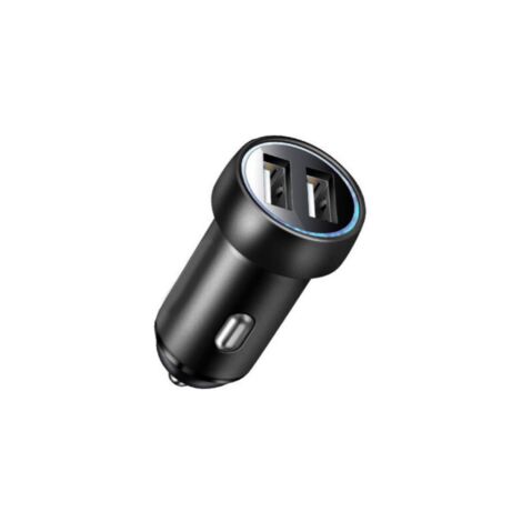 Chargeur pour électroportatif Chargeur de voiture Tête de charge de voiture à double port USB en alliage d'aluminium (double port QC8-boîtier haut de gamme noir) (1/3)