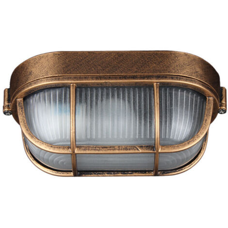 Applique D'extérieur Lampe Murale Industrielle Rétro Lampe De Bateau Ovale hublot Lampe, elliptique Plafonnier Applique Éclairage Luminaire, Pour l’Intérieur et l’Extérieur E27 (1/5)