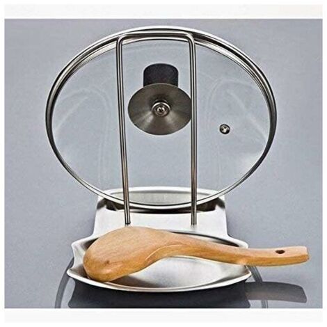 Cuillère en acier inoxydable pot couvercle support de stockage de cuisine support de gadget de cuisine support de vaisselle de mode (1/5)