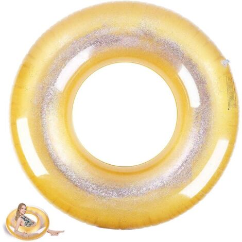 Bouée Gonflable de Piscine Anneau de Natation Gonflable avec Paillettes Bouée d'été Eau Jouet Ronde Gonflable Matelas d'air Radeau de Piscine Gonflable Piscine Flottante Anneau Pour Adultes et Enfants (1/5)