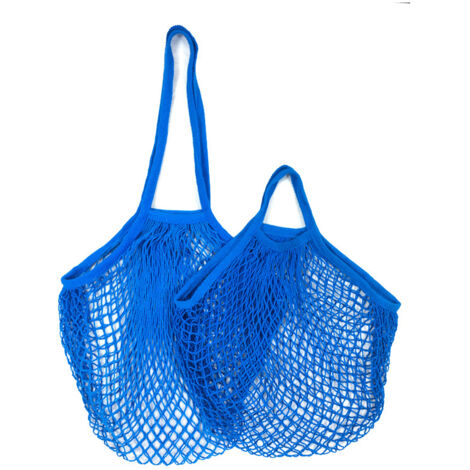 Sac en filet de coton portable en gros sac à provisions supermarché sac à légumes et fruits sac à provisions sac tissé creux (1/5)
