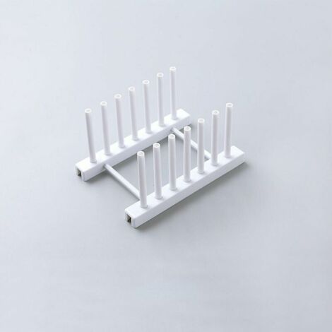 Multifonctionnel Cuisine Plaque Pot Couvercle Étendoir Égouttoir De Stockage Rack Support De Stockage Rack, (Blanc) (1/5)