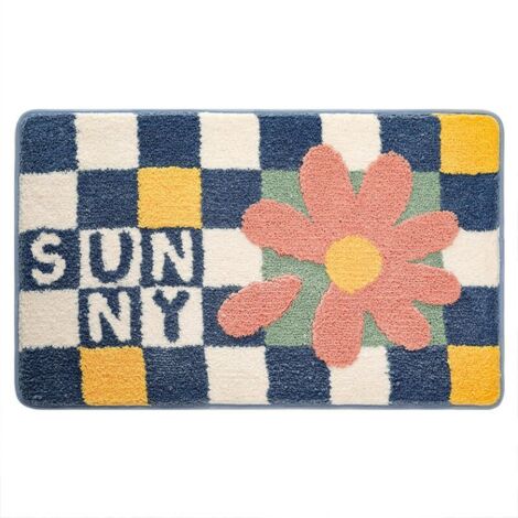 Tapis de bain Tapis de Sol Entrée Salle de Bain Entre Grilles-Bleu 4060cm (1/5)