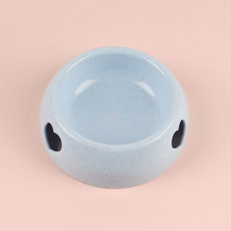 Fournitures pour animaux de compagnie, bol pour chien, bol à riz, bol simple en plastique Love, bol pour animaux de compagnie, bol de nourriture pour chat (Grand,bleu) (1/5)