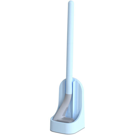 Brosse de toilette de golf, brosse de toilette à long manche, brosse de toilette en silicone, brosse de toilette et support à séchage rapide pour salle de bain(bleu iceberg) (1/5)