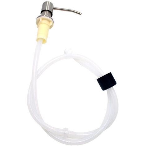 Distributeur de Savon Encastrable, Distributeur Savon Evier Cuisine Acier Inoxydable, Distributeur Savon Integre avec Bouteille 500ML et Ensemble de rallonge de 1,2 m, Recharge du Haut,une pièce,Fonep
