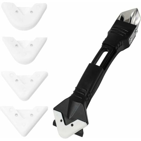 Kit professionnel de calfeutrage et de rénovation - Outil complet pour araser le silicone, comprenant un ouvre-cartouche et 5 tailles de joints différentes - Équipement parfait pour lisser les joints. (1/5)