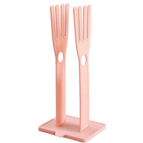Séchoir à gants détachable multifonctionnel à usage domestique et quotidien, support de stockage de drain de comptoir de cuisine(rose) (1/5)
