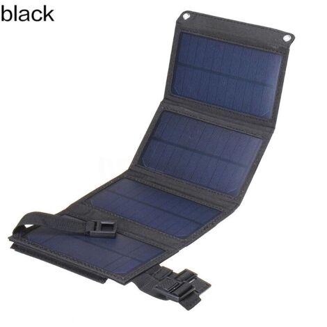 20W Panneau solaire portable Panneau pliable Chargeur de batterie de téléphone portable extérieure Station d'alimentation Noir Meilleures performances, -Vie