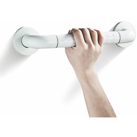 Barre d'Appui Antidérapant - 38 cm Poignée de Baignoire Douche Barre de Sécurité en Acier Inox Murale de Salle de Bain WC avec Lumineux Circles pour Handicapés, Personnes Agées, Enfants