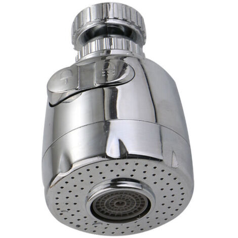 360 Degrés Aérateur de Robinet Pivotant Tête de Robinet de Cuisine 2 Modes Réglable Douche Tête Filtre Pulvérisateur Pour Cuisine Salle De Bain (Court), Ensoleillé (1/5)