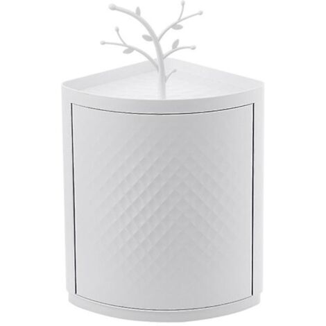 Ensoleille – Étagère murale triangulaire étanche pour salle de bain – Installation facile sans outils – Rotation 360° – Matériau ABS – Hauteur 31.5 cm