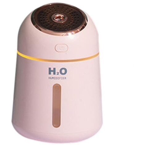 Humidificateur d’air d’aromathérapie USB (9.6x9.6x13.9cm) (Rose) (1/4)