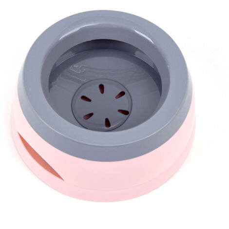 Bol de voiture pour animaux de compagnie, bol anti-déversement pour chien, bol d'eau anti-goutte pour chien, bol d'eau bleu en plastique amovible portable, bol flottant(rose) (1/5)