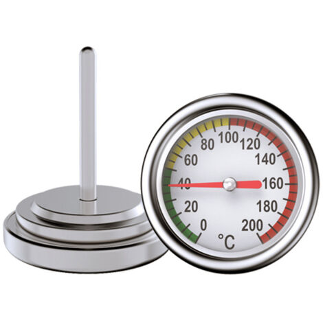 Thermomètre bimétallique de four d'acier inoxydable, outils de grillade de four de BBQ, accessoires de modification de voiture de machines de nourriture (1/2)