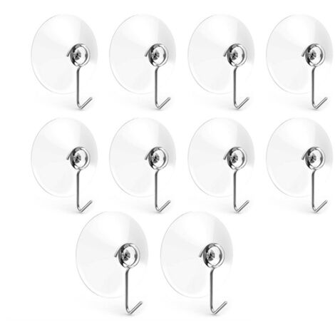 10pcs comme crochet mural avec ventouse et cintre en métal parfait pour la cuisine de la salle de bain