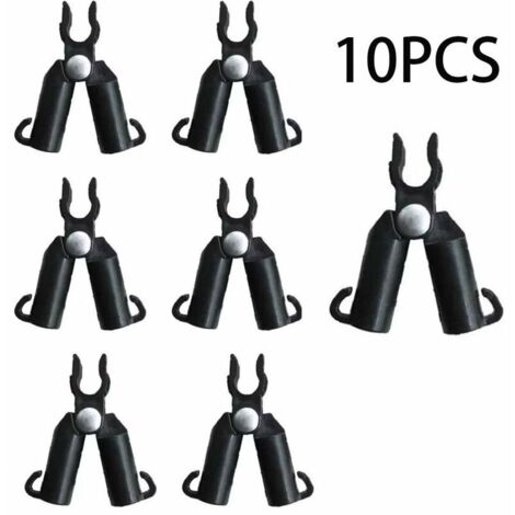 Support de plantes grimpantes en acier – Lot de 10 connecteurs – Dimensions 7,5 x 5 x 1,9 cm – Pour tuteurs et vignes