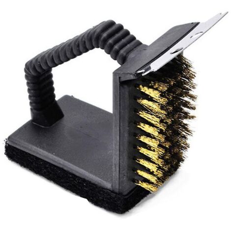 3 en 1 Barbecue Grill Brosse Cuivre Acier Brosses de Nettoyage Ba (1/5)