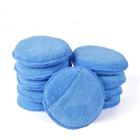 éponge de polissage,10 Pièces éponge Applicateur de Cire en Microfibre de 125mm, tampon d'application de cire pour cires, produits de polissage, nettoyant peinture (1/5)